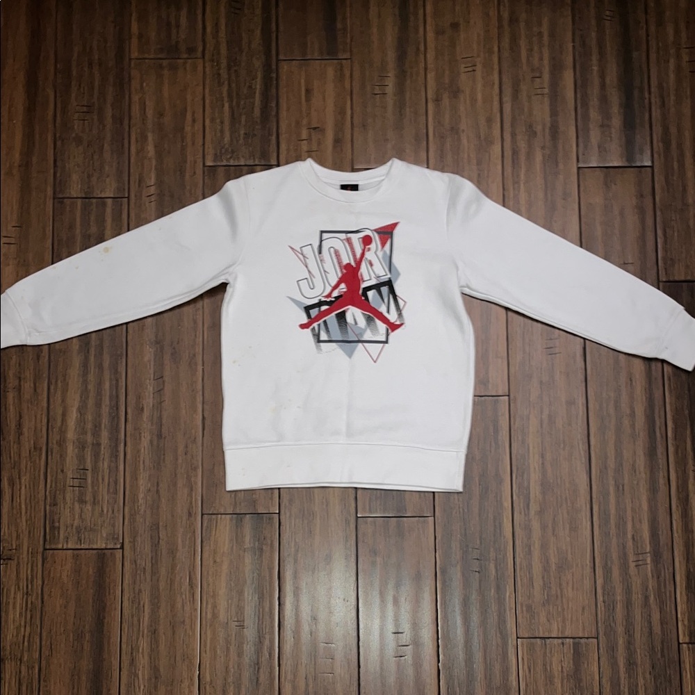 Jordan White and Red Kids Sweatshirt